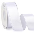 thumbnail image 1 of Cinta decorativa Ribbli satinada con alambre de 3,8 cm x 18 m, color blanco, 1 of 4