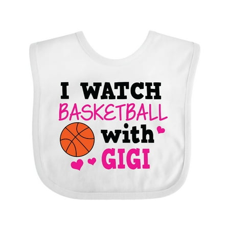 

Inktastic I Watch Basketball with Gigi Gift Baby Girl Bib