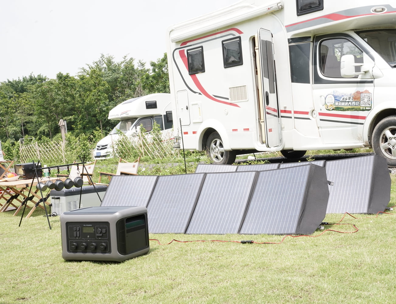 ALLPOWERS 200 Watt Folding Solar Panel Kit, Portable Solar Generator Charger with Adjustable Kickstand, Portable Solar Panel for Camping, RV, Power Station, Home Off Grid, Power Outage