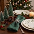thumbnail image 4 of SLYNSHome Snowflake Metal Napkin Rings, Rhinestone Winter Table Napkin Holders, Gold And Silver Holiday Dinner Table Decor Accessories, 4 of 6