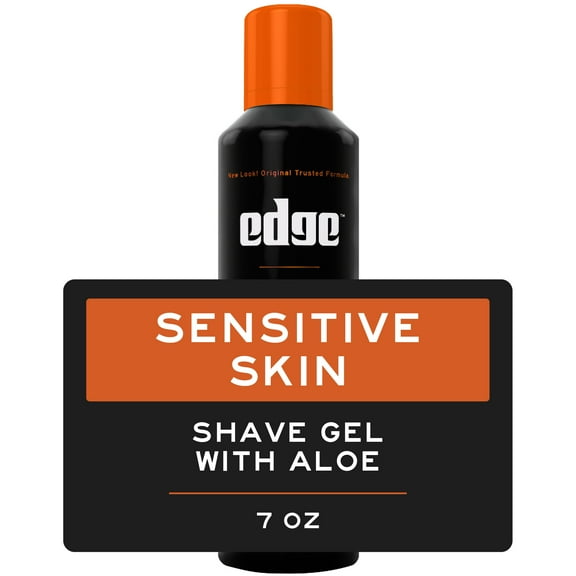 Edge Sensitive Skin Men's Shave Gel with Aloe, Unscented, 7 oz