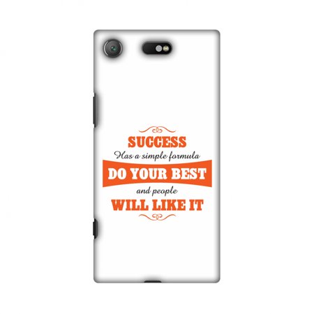 Sony Xperia XZ1 Compact Case - Success Do Your Best Compact, Hard Plastic Back Cover, Slim Profile Cute Printed Designer Snap on Case with Screen Cleaning