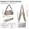thumbnail image 2 of GAEKEAO Women's Shoulder Bag, Medium Handbag, Women's Leather Crossbody Bags with Adjustable Coloured Strap, 2 of 6