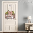 thumbnail image 3 of Esaierr Welcome Sign for Front Door,Square Rustic Simulation Flower Wood Hanging Housewarming Gift for Home Decor, 3 of 6