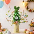 thumbnail image 1 of CY5O5ee Flocked Rabbit Easter Decorations Colorful Cute Rabbit Figurines Spring Table Centerpieces Standing Tabletop Ornament for Wedding Birthday Party Garden Indoor Outdoor Home Decor, 1 of 8