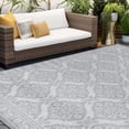 thumbnail image 7 of 8x10 Water Resistant, Large Indoor Outdoor Rugs for Patios, Front Door Entry, Entryway, Deck, Porch, Balcony | Outside Area Rug for Patio | Gray, Floral | Size: 7'11'' x 10'3'', 7 of 7