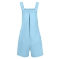 thumbnail image 2 of sunshuilll Women's Sleeveless Straight-Leg Solid Print Loose Cowl Neck Casual Jumpsuits, 2 of 4