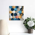 thumbnail image 4 of Chilfamy Hexagons Abstract Pattern Art Canvas Prints Ready to Hang Home Decor 12x12in, 4 of 6