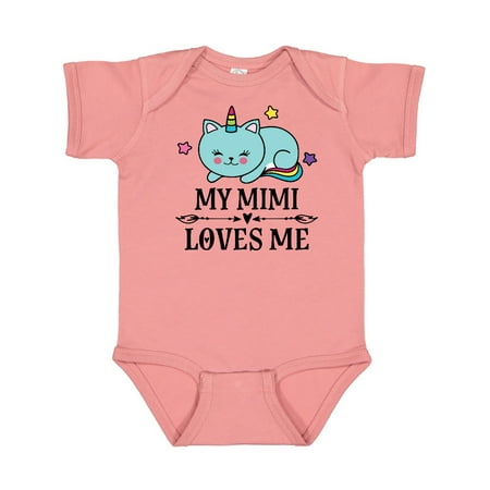 

Inktastic Mimi Loves Me Unicorn Cat Gift Baby Girl Bodysuit