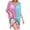Blue-4, variant on Women's Hawaiian Button Down Shirts Casual Short Sleeve Floral Tropic Print Summer Blouse Tunic Top