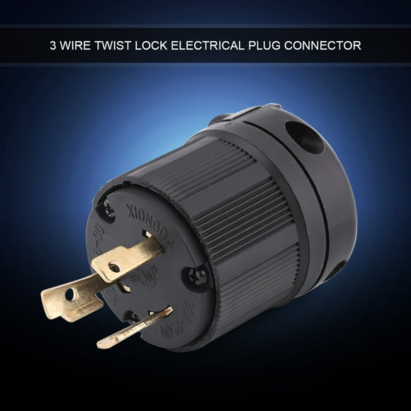 Rdeghly NEMA L6-30P 30A 250V 3 Wire Twist Lock Electrical Plug Connector, 3 Wire Twist Lock Plug ,Twist Lock Electrical Plug