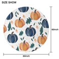thumbnail image 6 of Fall Leaves Pumpkin Round Tablecloth 60" X 60",Wrinkle Wipeable Table Cloth for Kitchen Dining Room Picnic Patio Party, 6 of 6
