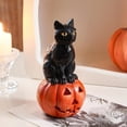 thumbnail image 1 of JJKBVCLO Gothic Sitting On Pumpkin Sculpture For Home And Halloween Tabletop, 1 of 5