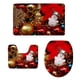 thumbnail image 4 of Juego de Alfombras de Baño de Felpa Sólida de 3 Piezas Alfombra de Baño + Alfombra de Pedestal + Tapa de Inodoro Macarena Juego de alfombras de baño Nopslip, 4 of 6