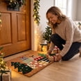 thumbnail image 6 of QISIWOLE Christmas Doormat with Trees & Gifts Pattern, 18x30 Inch Indoor Outdoor Xmas Door Mat, Winter Welcome Front Door Mat for Porch Decor Warming Gift, 6 of 6