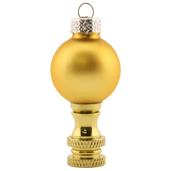 Gold glass Christmas Ornament Finial 2.25"h