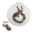 thumbnail image 1 of Kit de bordado navideño para practicar puntadas. Kits de puntadas en cruz. Kit de bordado navideño DIY para principiantes adultos., 1 of 4