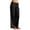 Black, variant on Women's Linen Wide Leg Pants – Drawstring Elastic Waist Casual Trousers with Pockets, Lightweight Cotton Blend for Summer Beach & Lounging(Black,L)
