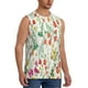thumbnail image 2 of Fotbe Spring floral Men's Camiseta sin Mangas Estampada para Hombres, Playera Casual para Gimnasio, Entrenamiento, Playa-Large, 2 of 7