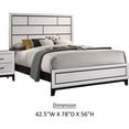 thumbnail image 5 of Erica Twin Size Bed, White and Black Wood Finish, Panel Style Headboard, 5 of 5