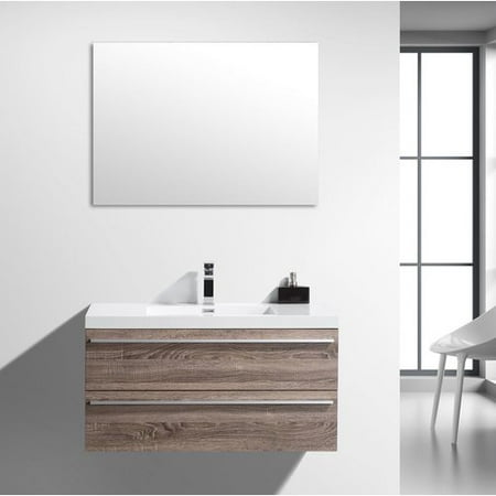 Foundry Select Bolivia 41 Wall Mounted Single Bathroom Vanity Set Foundry Select Bolivia 41 Wall Mounted Single Bathroom Vanity Set With Mirror