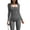 Dark Gray, variant on Women'S Workout Seamless Jumpsuit Yoga Ribbed One-Piece Long Sleeve Leggings Romper Color S
