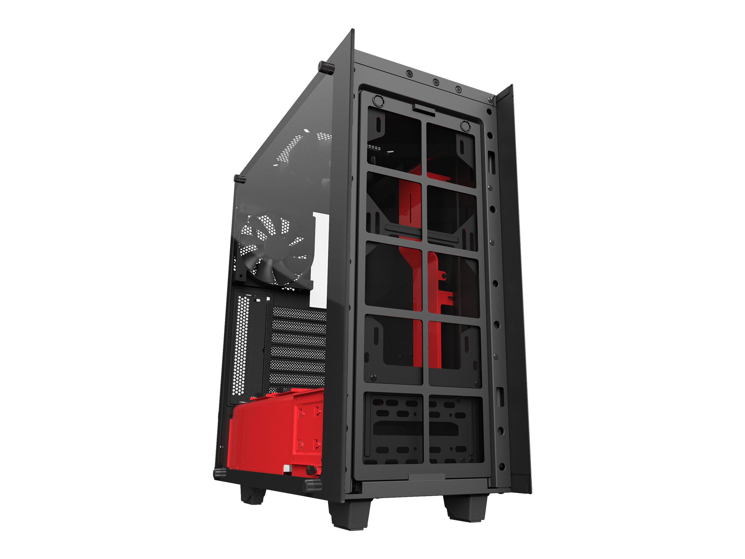 kom over gidsel Necklet NZXT Source S340 Elite - Tower - ATX - windowed side panel - no power  supply - black, red - USB/Audio/HDMI - Walmart.com