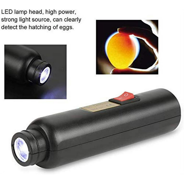 JANOEL LED Egg Candler Light Tester Bright Cool Light Incubator for  Chickens Ducks Birds Eggs - Powered by Power Cable Only