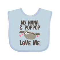 Inktastic Nana and Poppop Love Me Girls Baby Bib