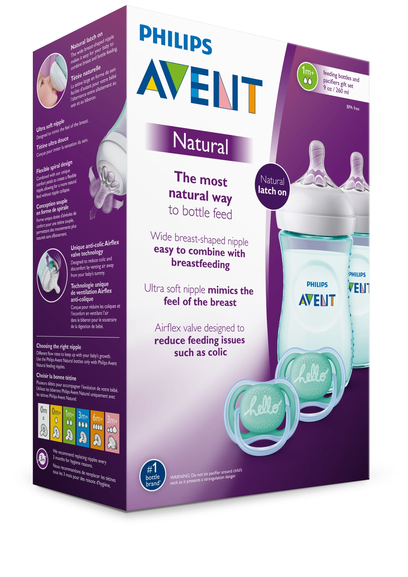 Philips Avent Natural Baby Bottle Teal Gift Set SCD113/24