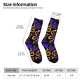 thumbnail image 2 of Xecao Golden Snake And Purple Rose Pattern Sport Socks for Women and Men Crew Socks Sporty Calf Socks Casual Socks, 2 of 6