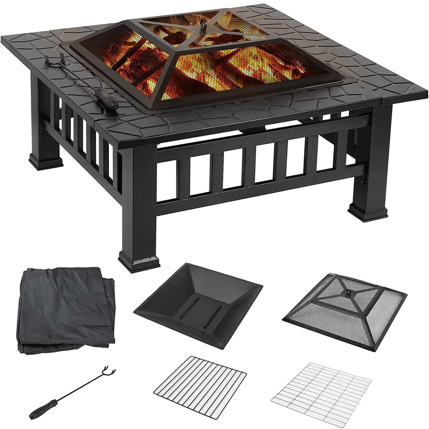 スタイルズ(STYLES) Pleasant Hearth OFW760R Providence fire Pit, Black