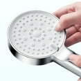 thumbnail image 3 of 5 estilos de chorro, diseño turbo de alta presión, ducha de mano para baño, cabezal de ducha ahorrador de agua con manguera de 2 m y acabado cromado ABS, 3 of 5