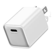 wegear 30W USB C Charger GaN Adapter PD QC 3.0 Fast Charging Foldable Block,White