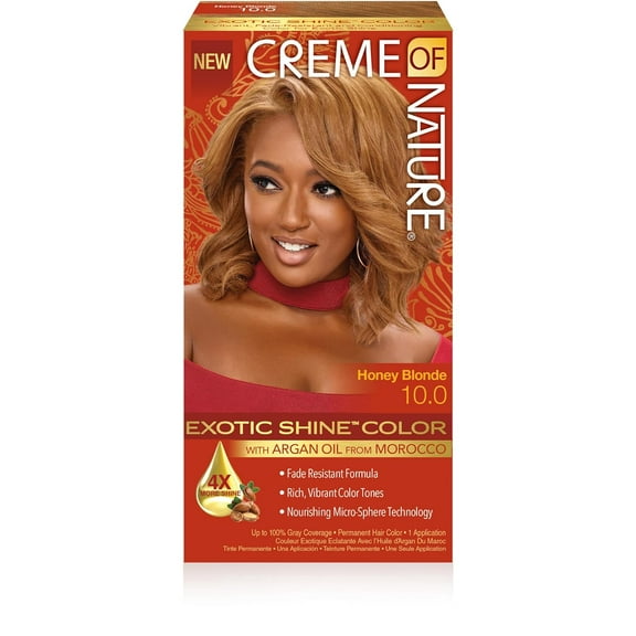 Creme of Nature Argan Oil Exotic Shine Permanent Hair Color, Honey Blonde, 0.41 oz