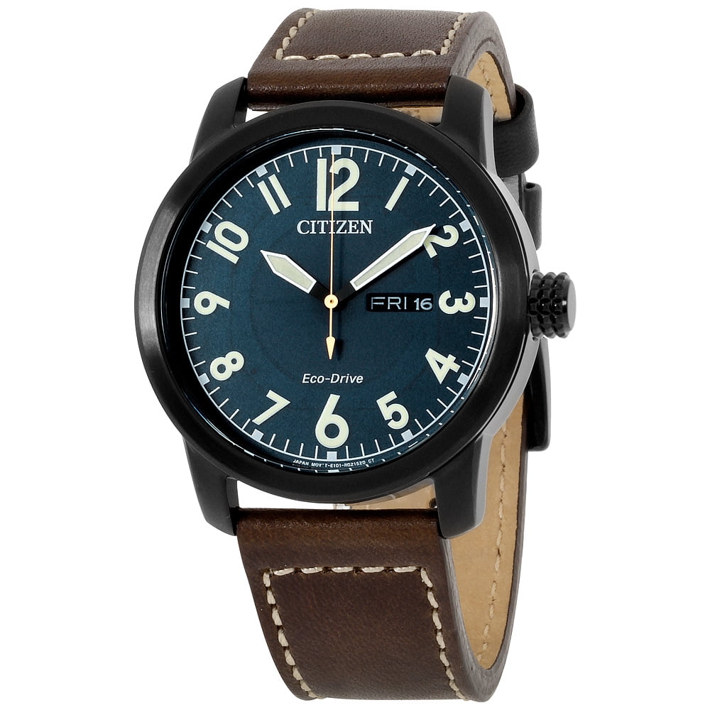 CITIZEN - Citizen Men's Eco-Drive Chandler Brown Strap Field Watch BM8478-01L - Walmart.com