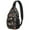 Black Halloween Skull, variant on Sling Backpack,Black Halloween Skull Book Pattern Sling Bag with Water Bottle Holder,Waterproof Sling Bag for Men/Women with Headphone Jack for Hiking,Travel