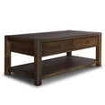 thumbnail image 4 of Grain Wood Furniture Montauk Coffee Table, Solid Wood with a Rustic Walnut Finish, 4 of 8