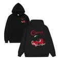 thumbnail image 2 of Afdoent Hoodies For Men Hoodie Cherry Pattern Pullover Long Sleeve Drawstring Casual Hoodie Sweatshirt Retro Streetwear, 2 of 4
