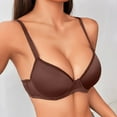 thumbnail image 5 of HVOBTTY Womens Basic Bras, Bras for Women, Fashion Women Lace Solid Color Bra and Lingerie Underwear with Steel Rims Brown, 80B, 5 of 5