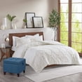 thumbnail image 2 of Homebeez Fabric Square Storage Ottoman with Wood Legs for Living Room Coffee Table, Blue, 2 of 10