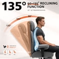 thumbnail image 4 of FASTES Office Chair, Big and Tall Desk Chairs with Footrest 400lbs Gaming Chair Ergonomic Executive High-Back Reclining Computer Chair Swivel Wheels and Padded Lumbar Support, Gray, 4 of 10