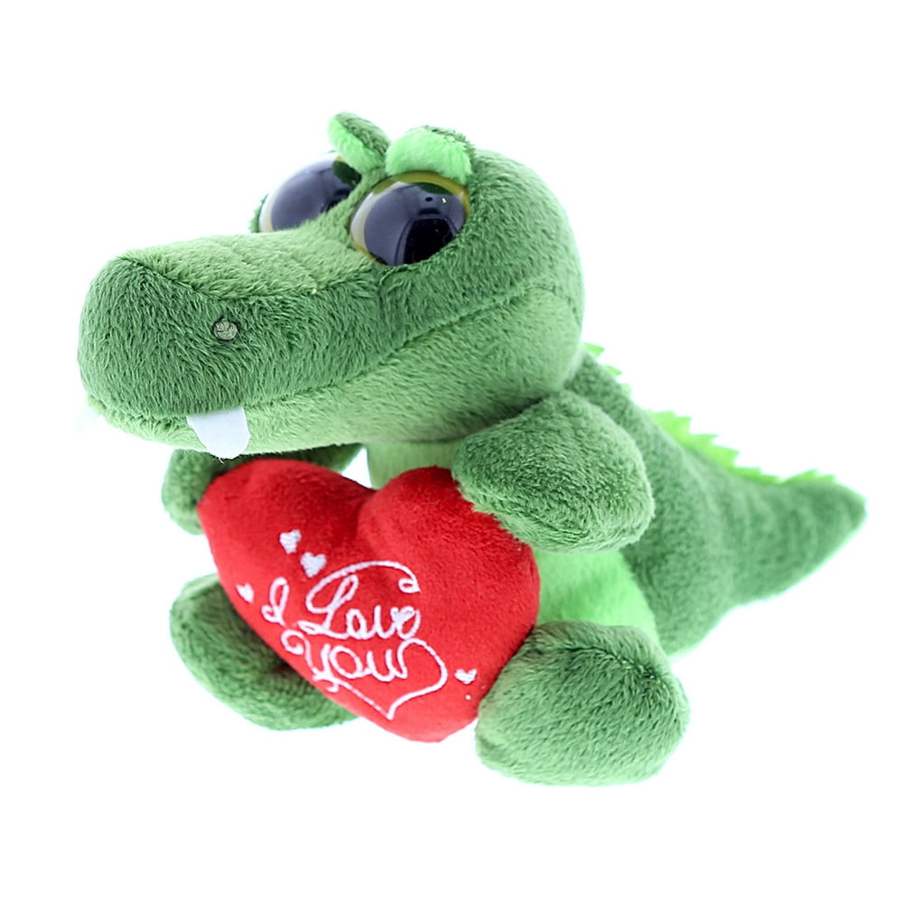 Dollibu Green Alligator Big Eye I Love You Valentines Stuffed Animal