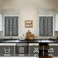 thumbnail image 2 of Farmhouse Dog Print Kitchen Curtains 2 Panels - 27.5x36 Inch Semi-Sheer Pet Lover Gift, Rod Pocket Cafe Curtains for Small Windows, 2 of 4