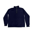 thumbnail image 4 of USNSM Men's Fleece Quarter Zip Pullover Sweater Casual Solid Color Long Sleeve Stand-Up Collar Outfit Warm Mock Neck with Pockets Blue M, 4 of 5