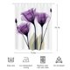 thumbnail image 4 of Cortina de ducha púrpura tulipán, cortina de ducha impermeable, cortinas de ducha decorativas para baño con ganchos, 72 pulgadas x 79 pulgadas, 4 of 5
