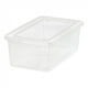 thumbnail image 3 of IRIS USA Caja de almacenamiento transparente de 6 cuartos, contenedor apilable de plástico sin BPA con tapa, contenedores para organizar zapatos y estantes de armario, herramientas para profesores de, 3 of 5