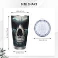 thumbnail image 4 of Cauagu Butterfly Flower Skull Pattern 20oz Tumbler,Stainless Steel Vacuum Insulated Tumbler with Lid Insulated Coffee Mug Thermal Cup with Splash Proof Sliding Lid-Without Straw, 4 of 8