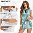 thumbnail image 5 of Yuyamidu Green Palm Leaf Tennis Golf Dress for Women with Built-in Shorts Womens Sleeveless Tennis Golf Dress Elegant Summer Outfits Elastic Workout Athletic Dresses Size XS, 5 of 7