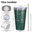 thumbnail image 4 of 16oz Tumblers Math Equations Trigonometry Green Pattern Stainless Steel Vacuum Insulated Double Wall Travel Tumbler Cups Mug with Lid and Straw,Cleaning Brush for Coffee,Tea, 4 of 4